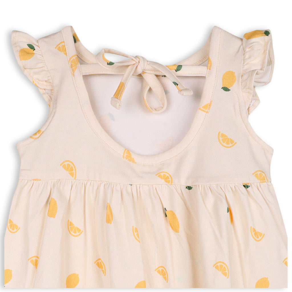 Lemon Baby Dress + Bloomer (Organic Jersey): LEMON / 18-24M
