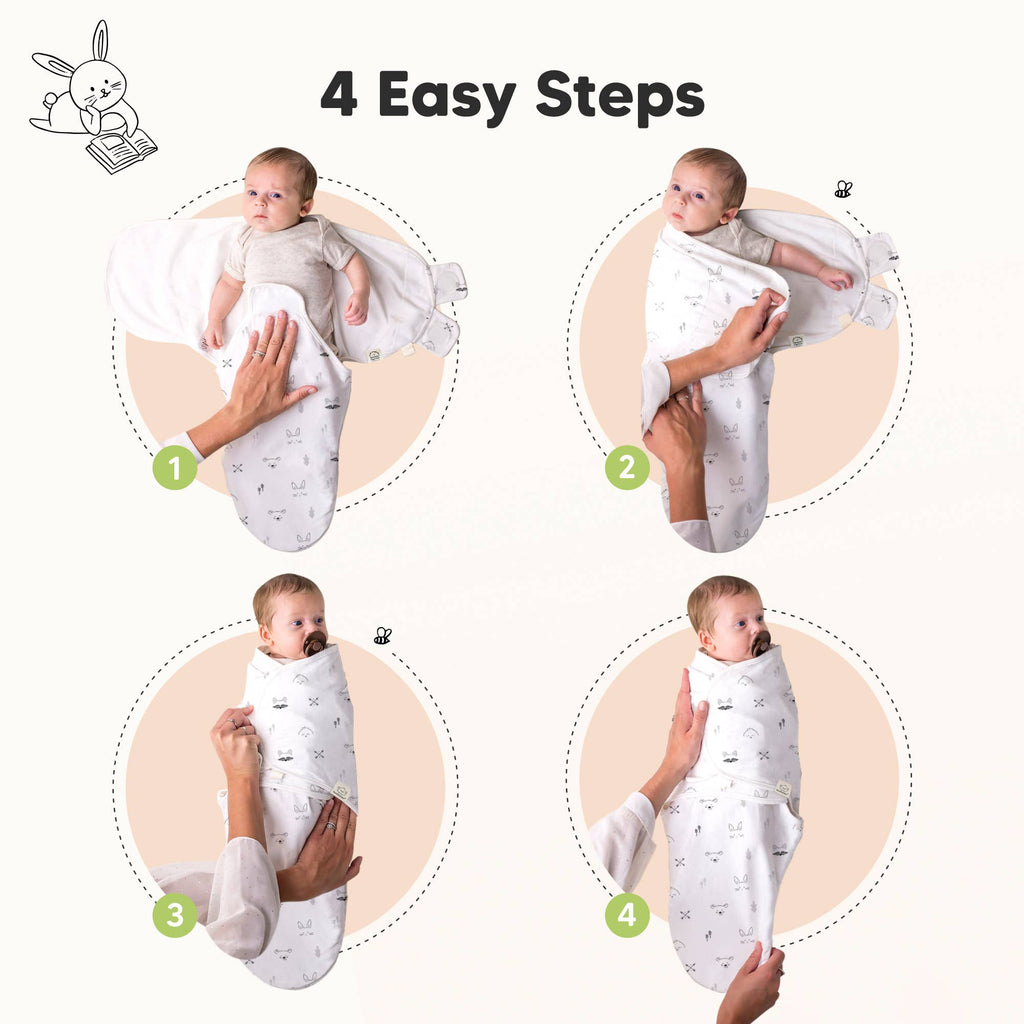 3pk Soothe Baby Swaddles 0-3 Months, Sleep Sack for Newborns
