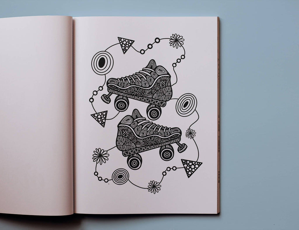 Dream in Color: Coloring Book & Stickers (Iridescent Cover)