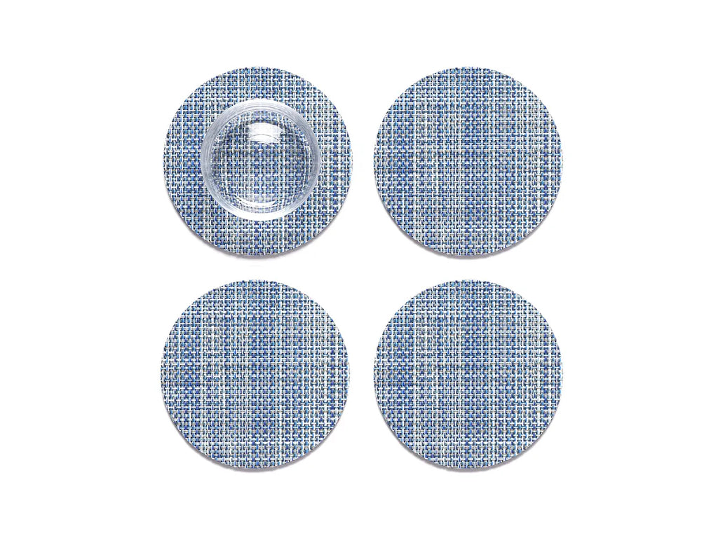 Mini Basketweave Round Set of 4 Coasters