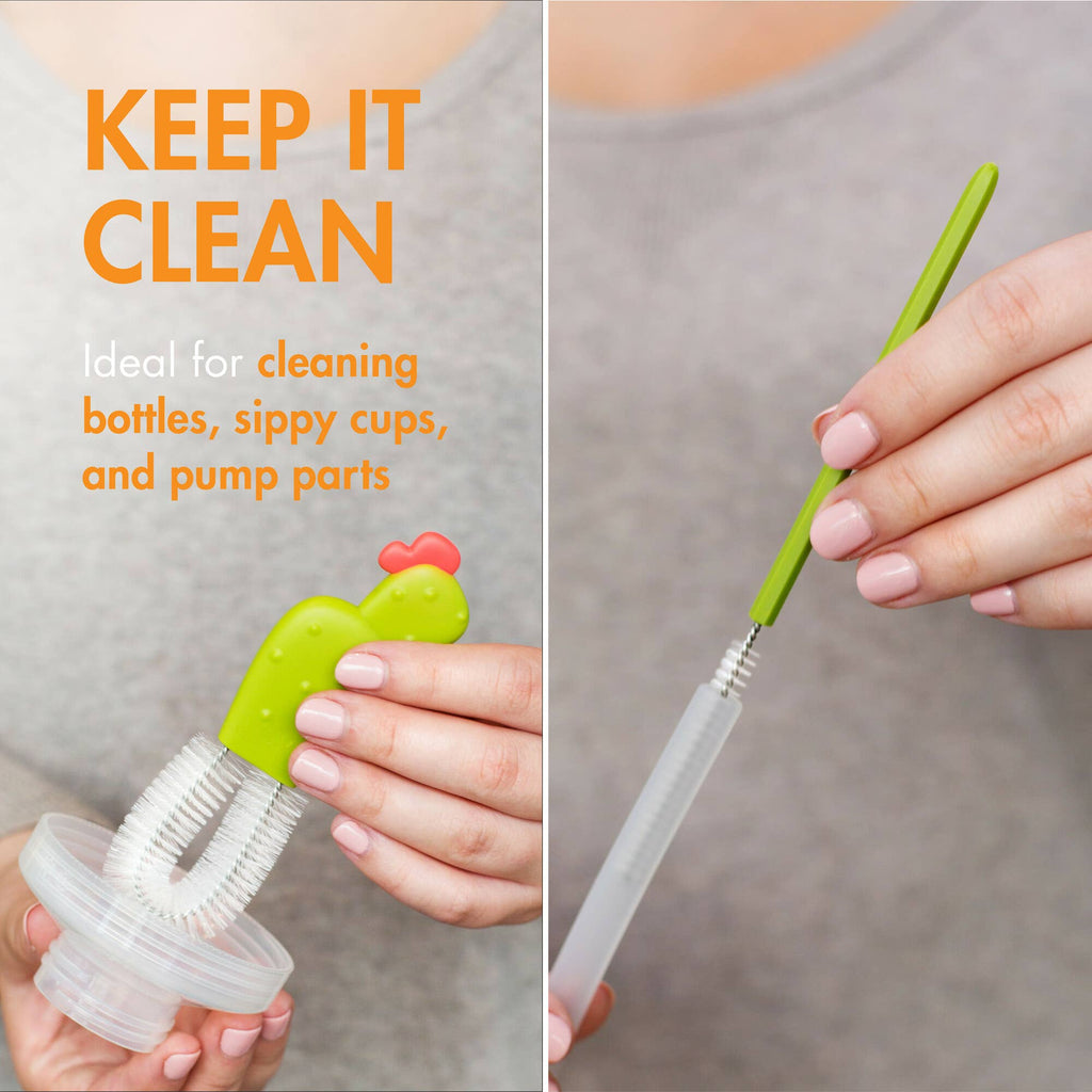 TOMY Boon Cacti Bottle Cleaning Brush Set - Green