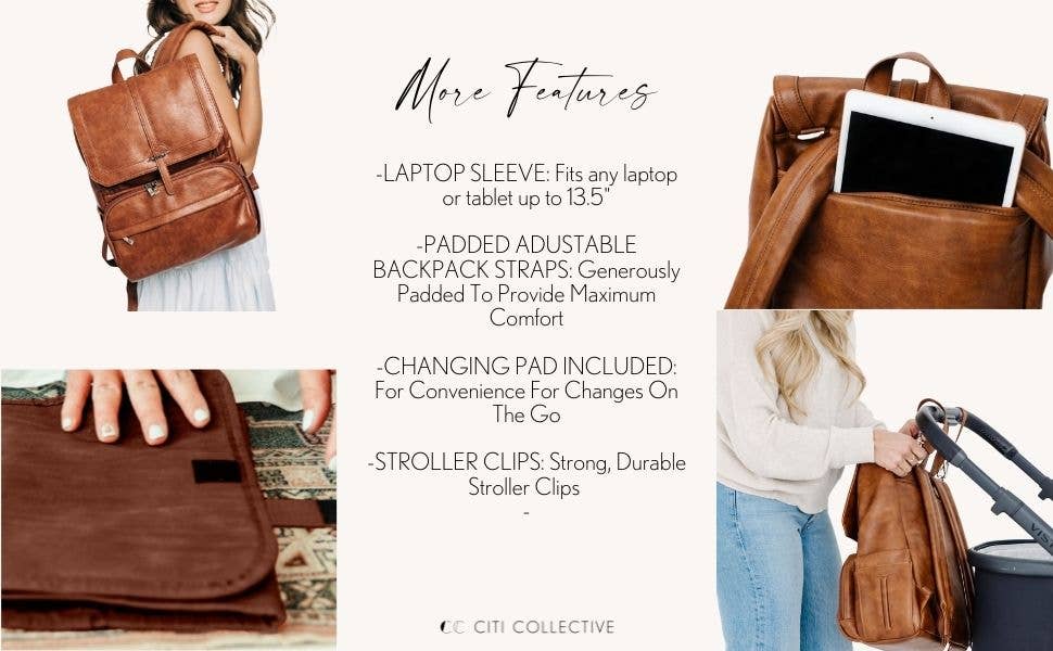 Citi Collective Citi Navigator Diaper Bag - Saddle Brown