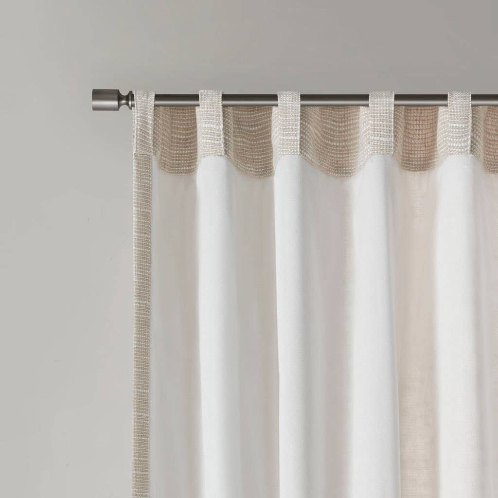 Linen with Fleece Lining Window Panel, Curtains, Natural