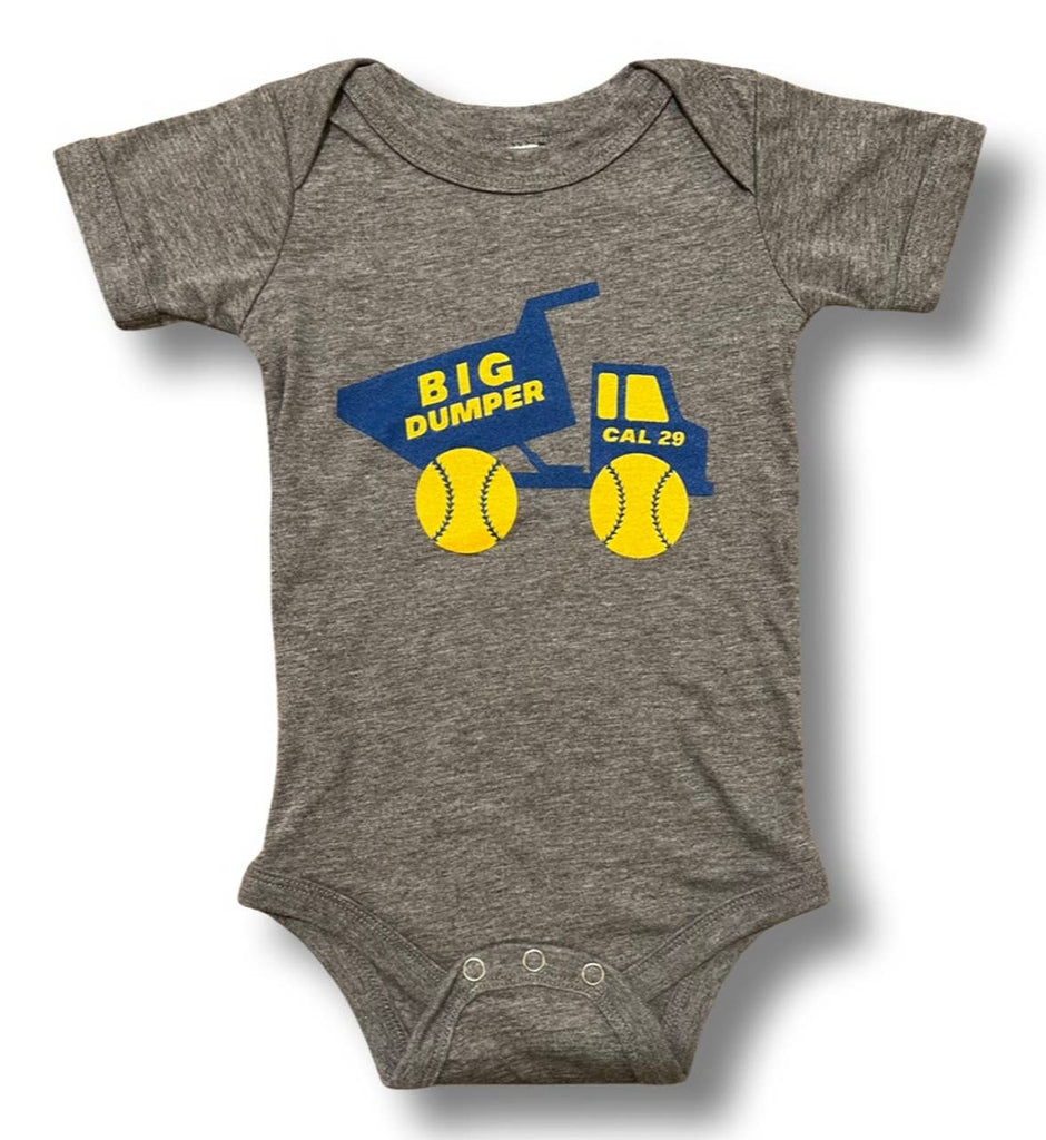 Big Dumper Cal 29 Baby Onesie