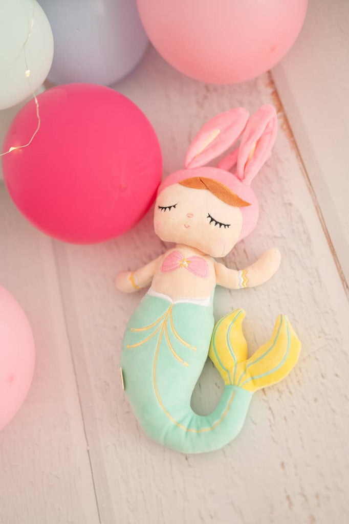 Turquoise Mermaid fabric doll