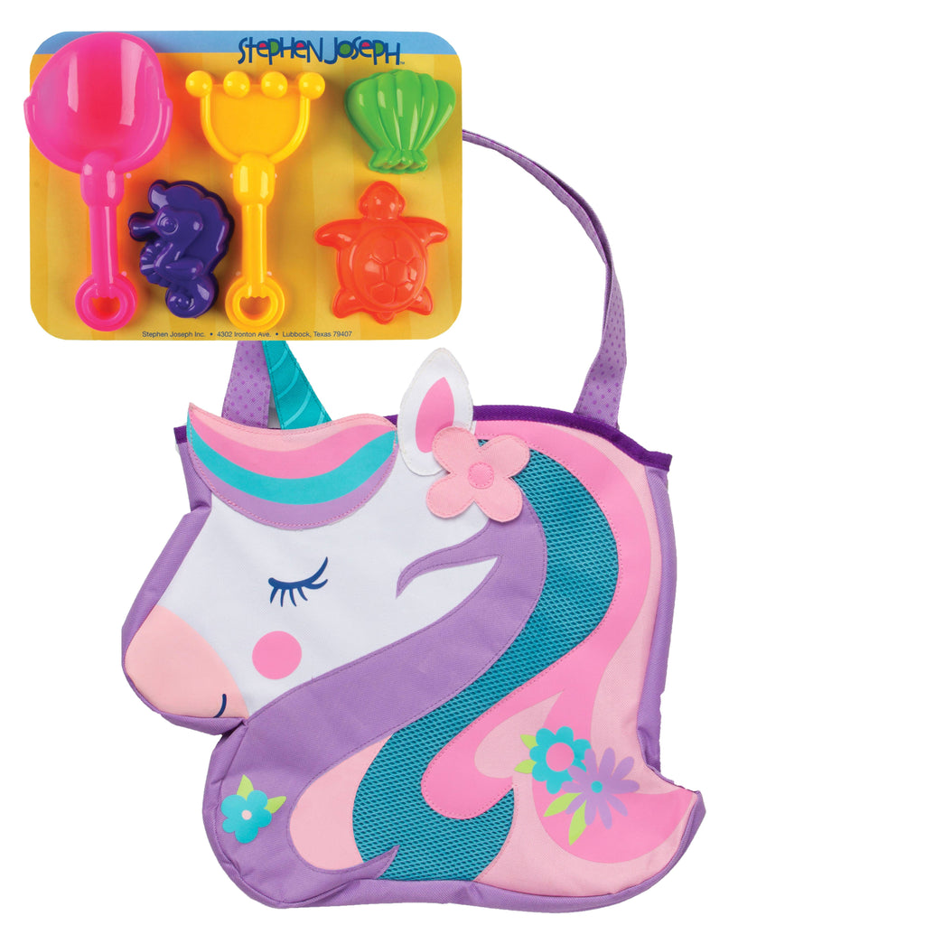 Beach Tote with Sand Toys Play Set