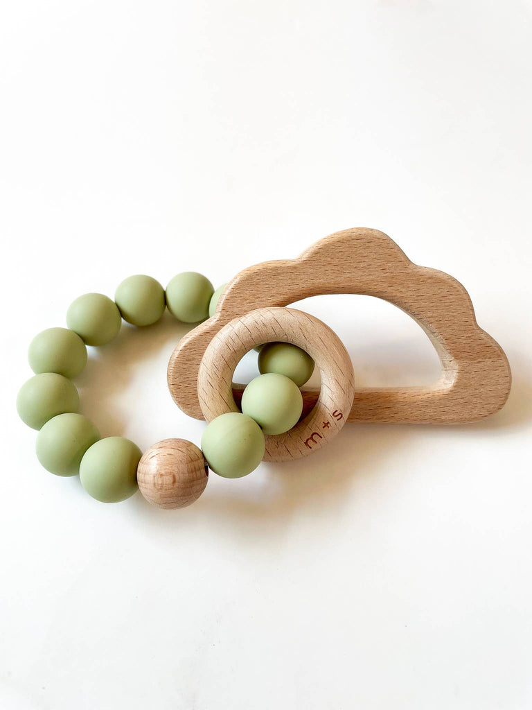 Cloud Teether-Silicone and Beech Wood