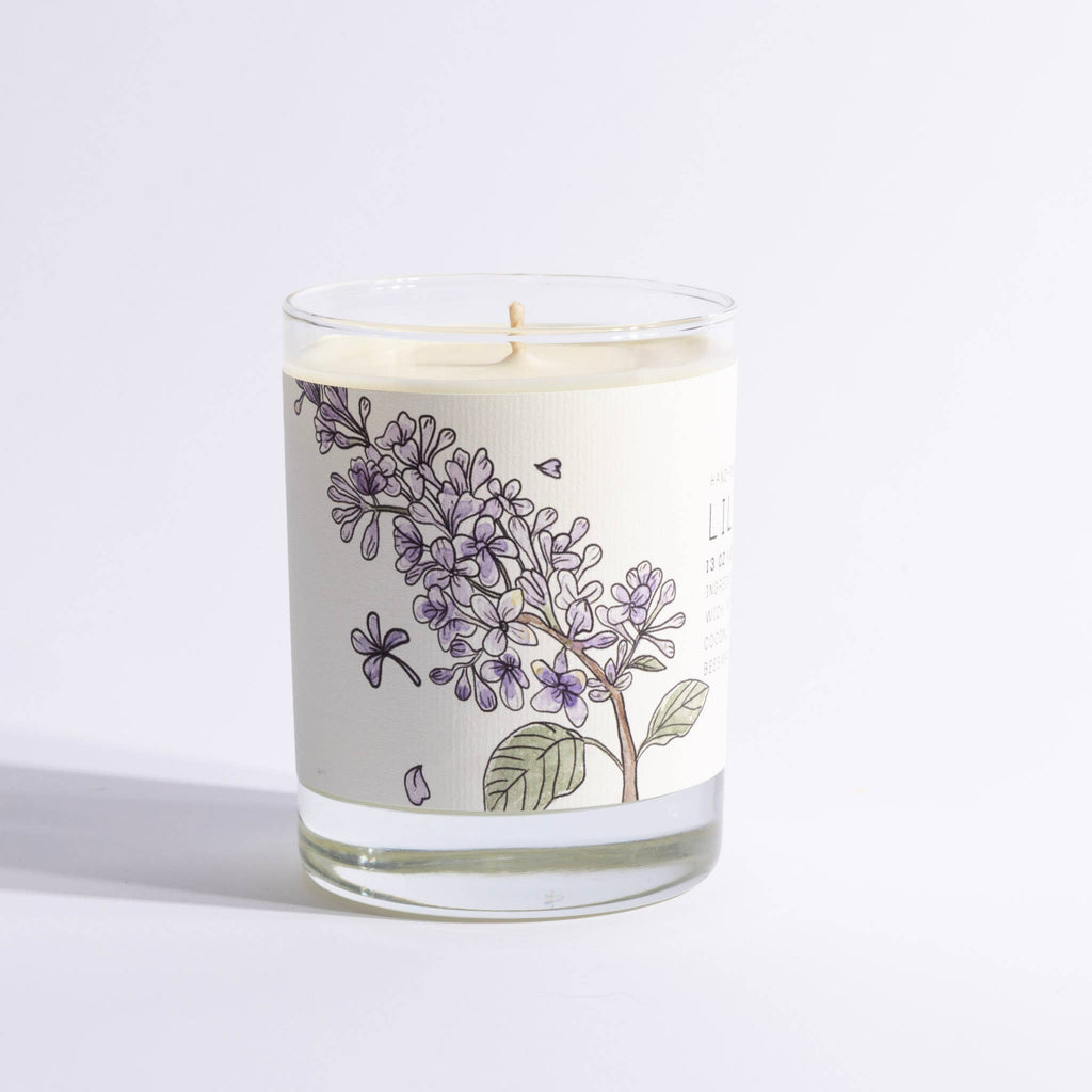 Lilac - Just Bee Candles: 13 oz (up to 60 hrs of clean burning)