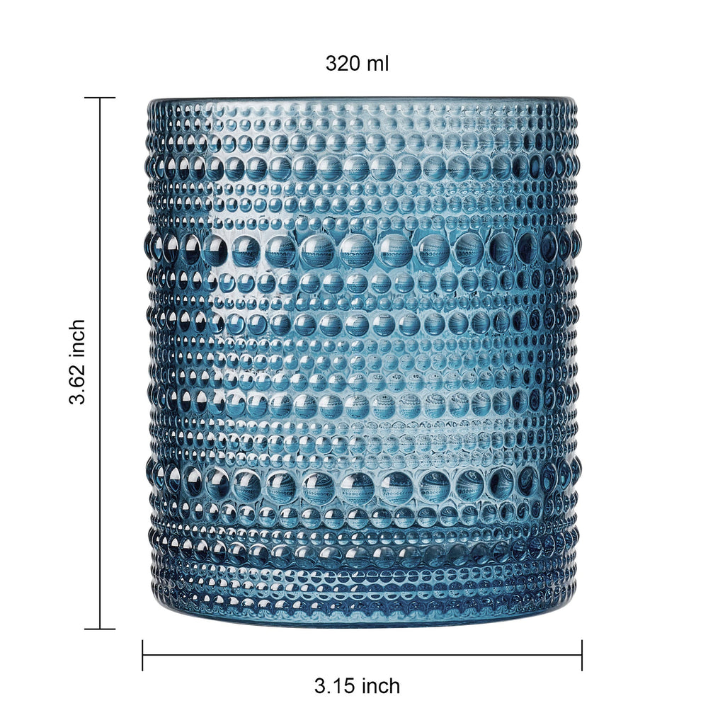 Spring Hobnail Tumbler Drinking Glasses Set | 6 Set | 11 OZ