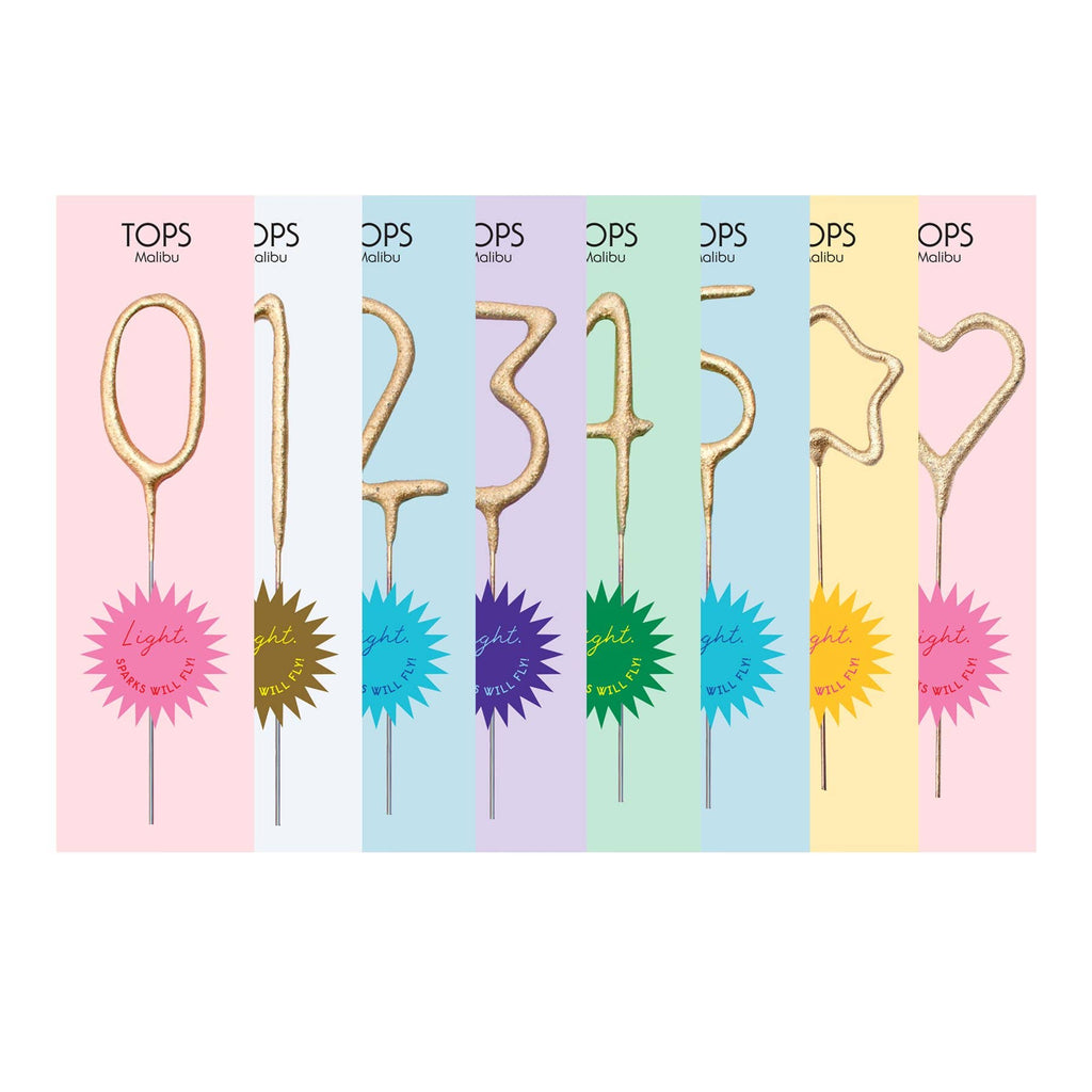 Mini 4" Gold Number Sparklers - Singles