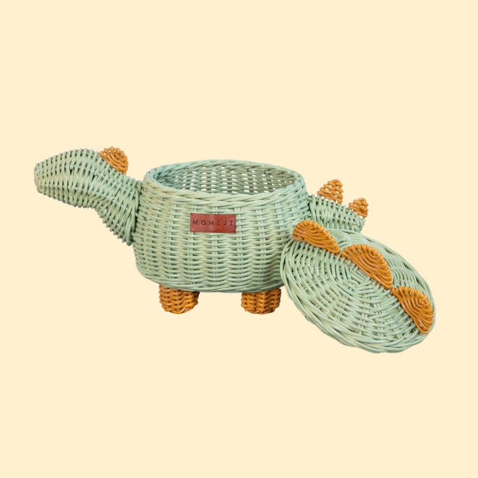 Handcrafted - Dinosaur Basket Small - Rattan Wicker