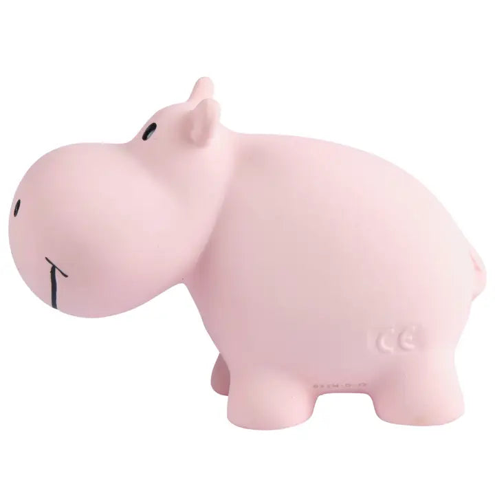 Hippo - Natural Rubber Teether, Rattle & Bath Toy