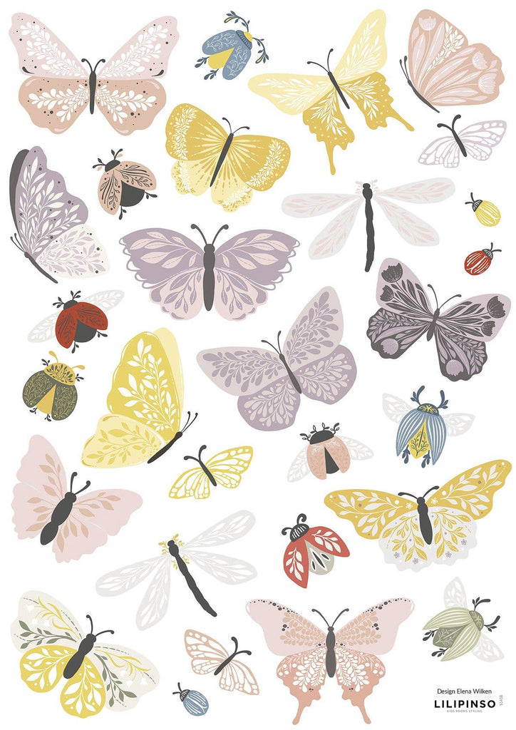 Butterflies & Beetles Wall Decals