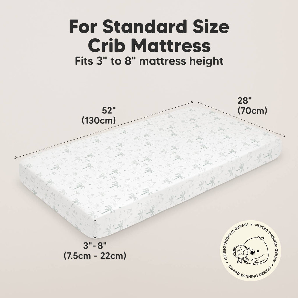 Organic Cotton Fitted Crib Sheet 2pk