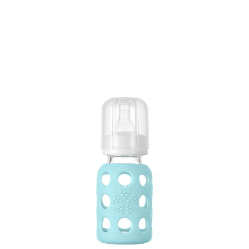 4oz Glass Baby Bottle - Stage 1 Nipple, Stopper, and Cap