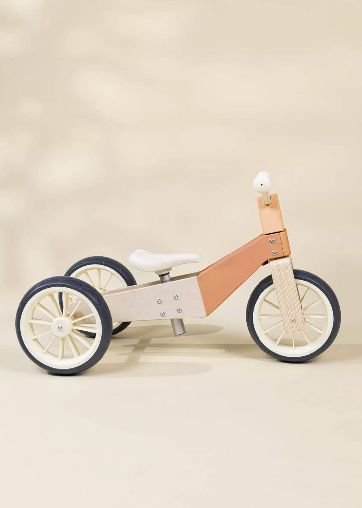 Wooden Balance Bike - 3 in 1 - Grapefruit