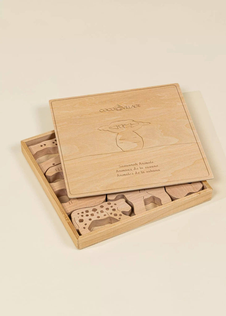 Wooden Balance Puzzle - Savane (8 pcs)