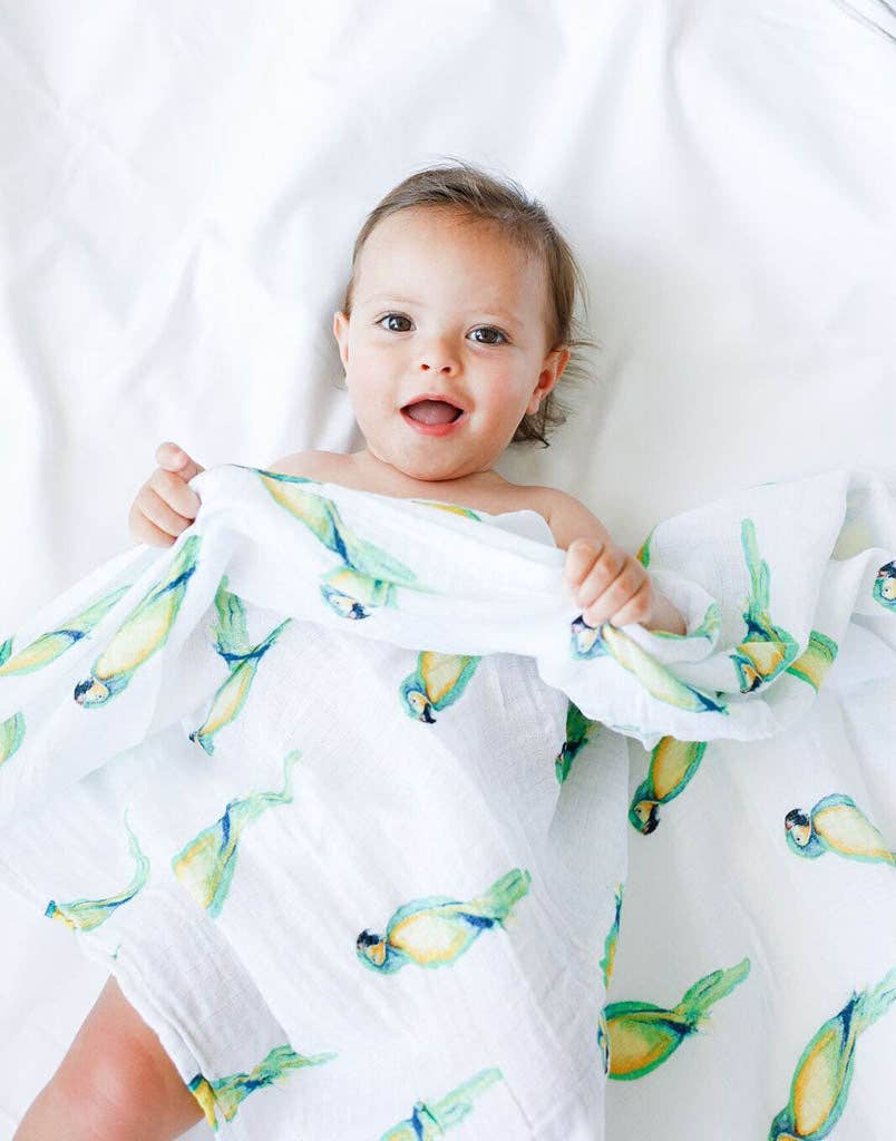 Wild Life Swaddles, Certified Organic Cotton Muslin, Single