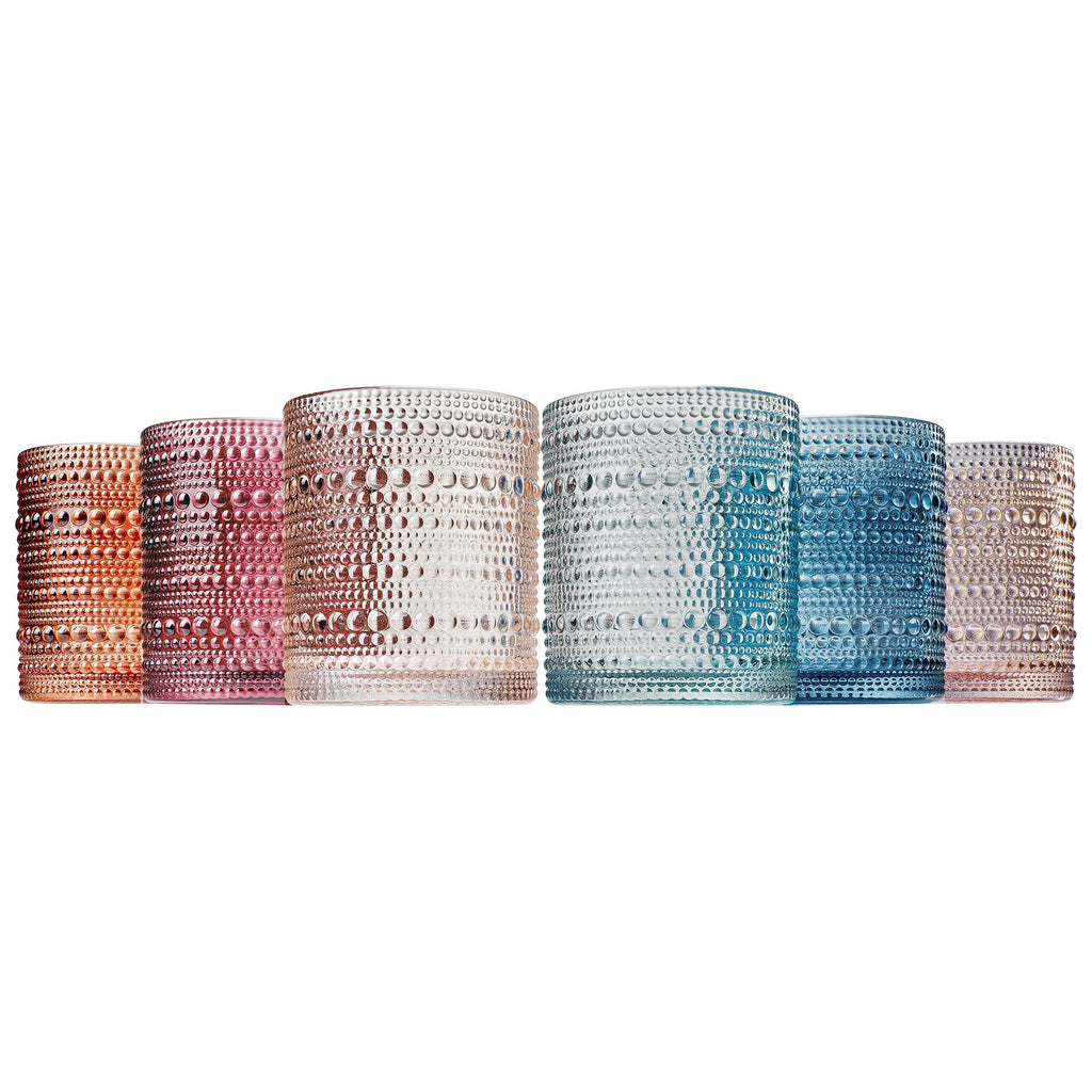 Spring Hobnail Tumbler Drinking Glasses Set | 6 Set | 11 OZ