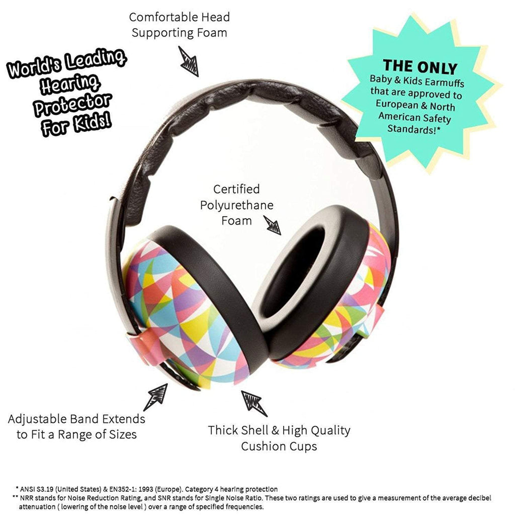 Baby Earmuffs Prints Noise Attenuation Wide Headphones: Prism