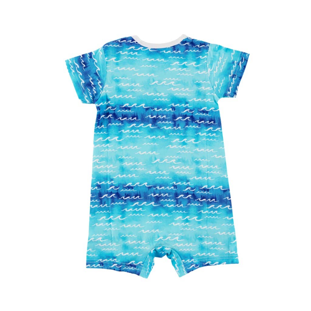 Nalu Shortie Baby Bamboo Romper: 0-6M