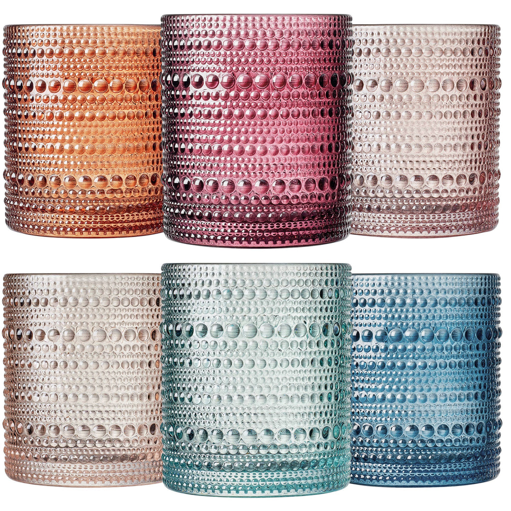 Spring Hobnail Tumbler Drinking Glasses Set | 6 Set | 11 OZ