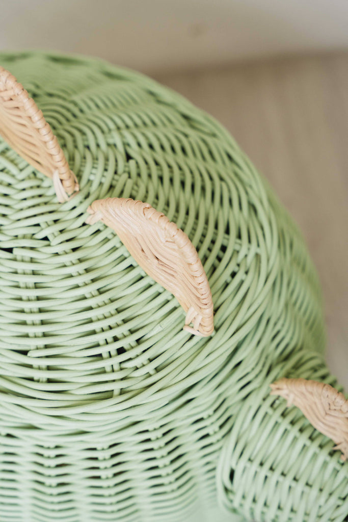Handcrafted- Dinosaur Storage Basket (Medium) -Rattan Wicker