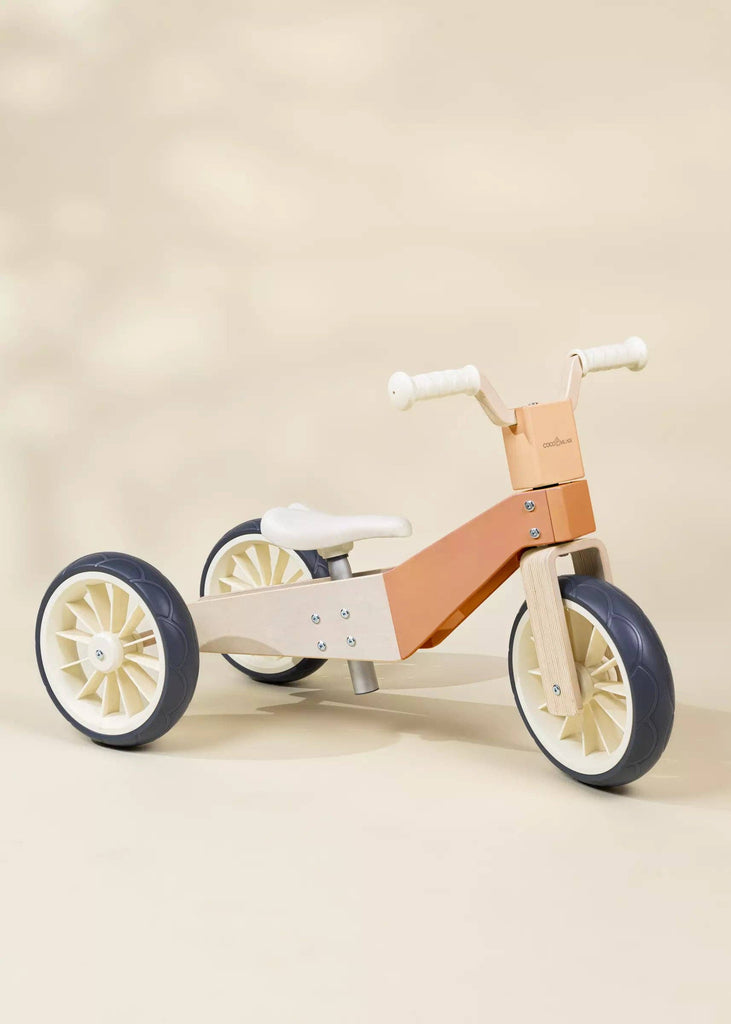Wooden Balance Bike - 3 in 1 - Grapefruit