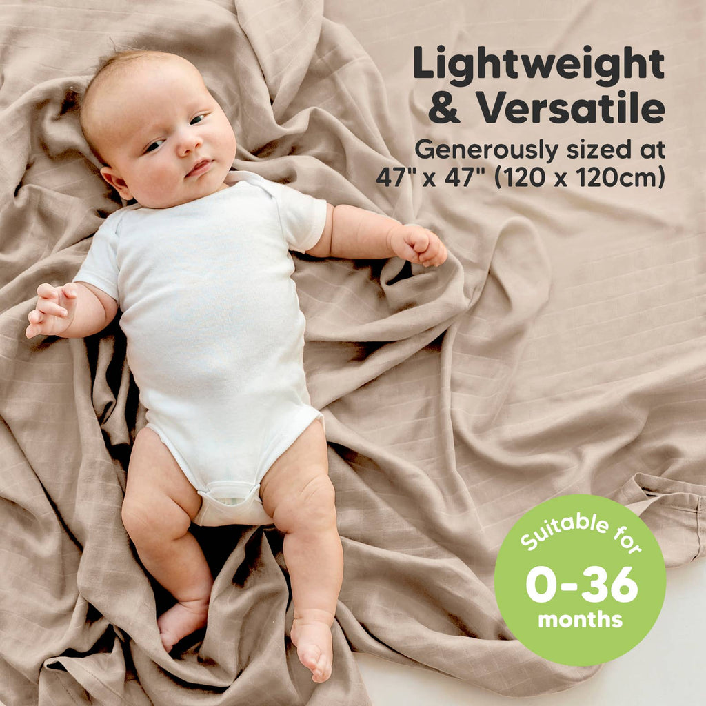 KeaBabies Lumi Muslin Swaddle Blankets