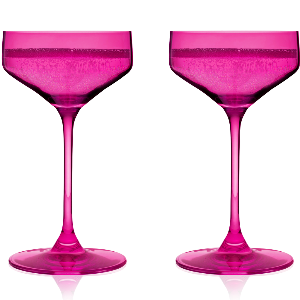 Reserve Nouveau European Crystal Coupes - Berry - Set of 2