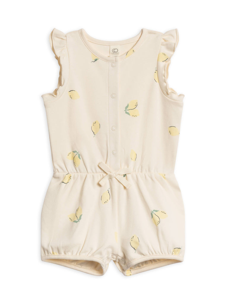Organic Baby Amelia Romper - Lemon