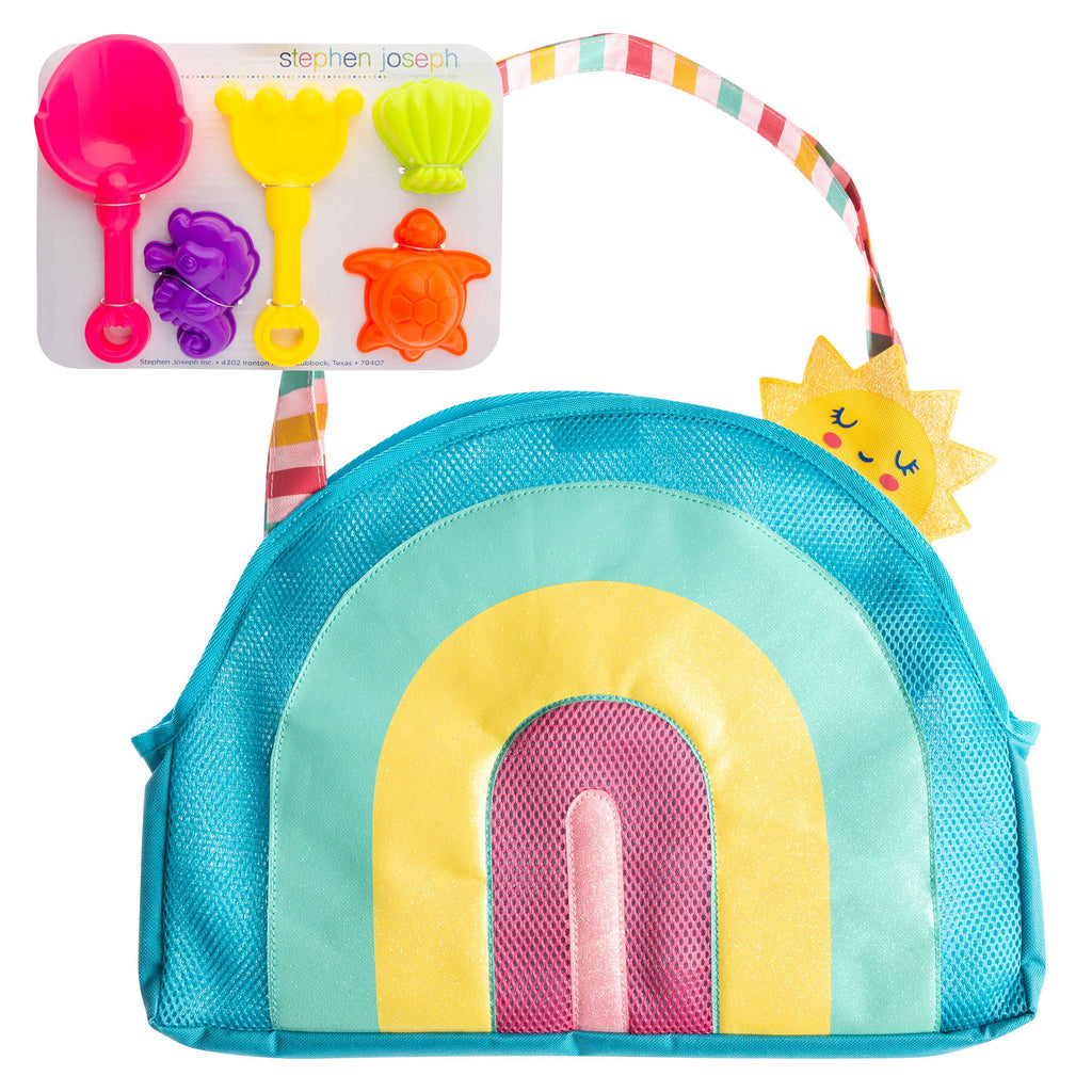 Beach Tote with Sand Toys Play Set