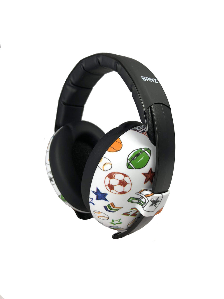 Baby Earmuffs Prints Noise Attenuation Wide Headphones: Baseball