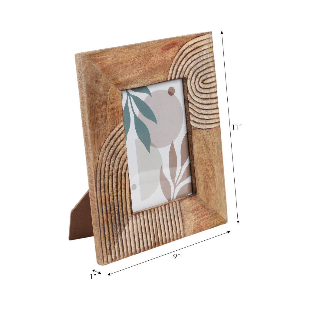 Wood Arches Geometric Picture Frame - Brown, 5x7 in.