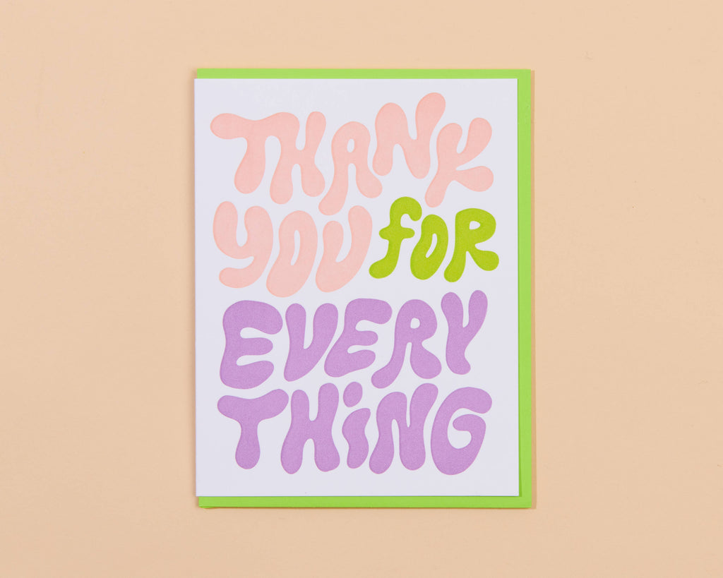 Bubble Thank You Letterpress Greeting Card