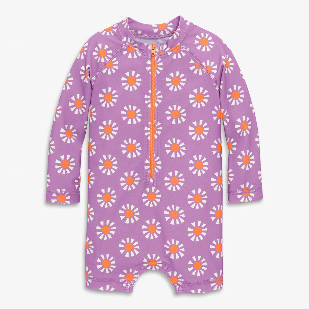 Baby One-Piece Rash Guard In Cutout Suns