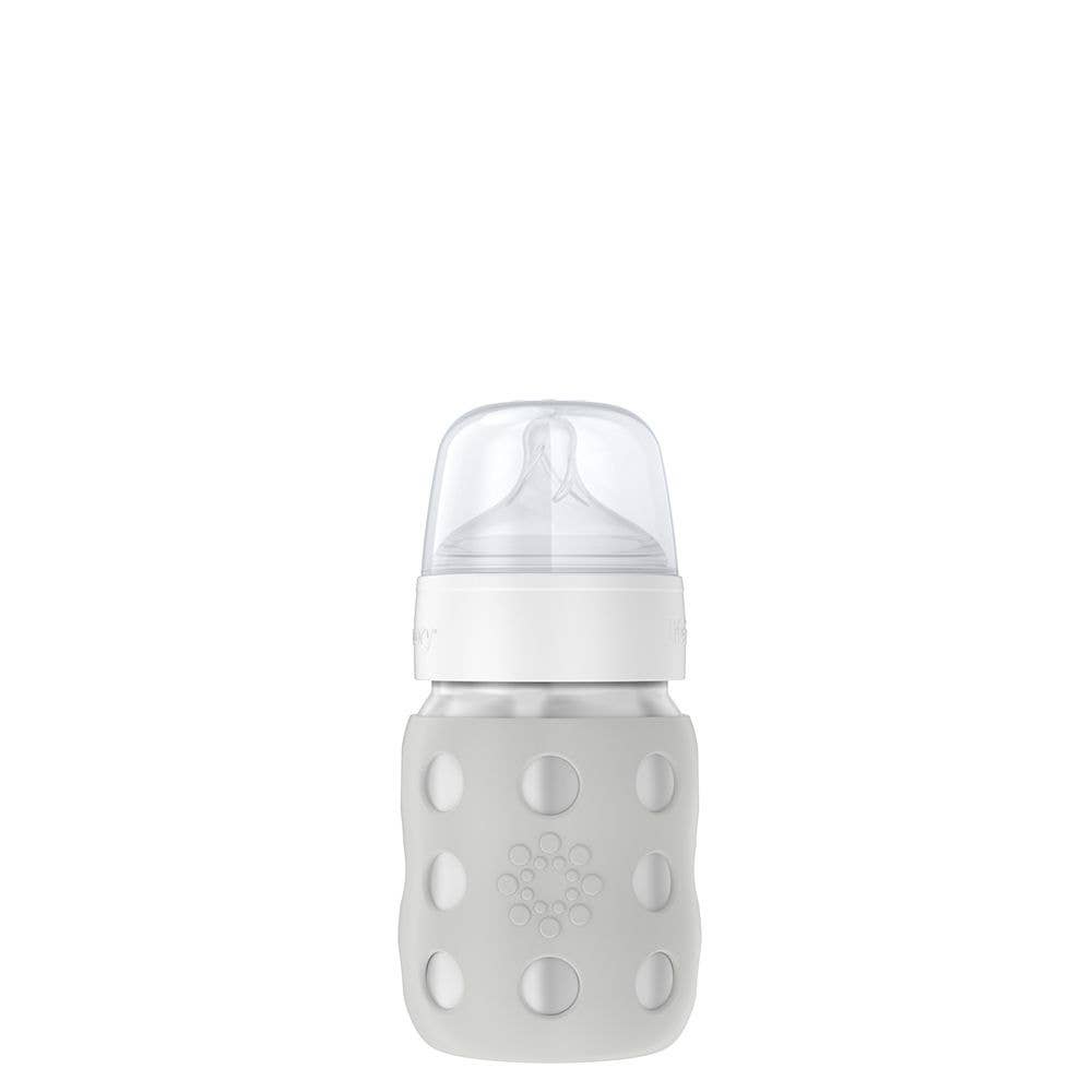 8oz Stainless Steel Baby Bottle Stage 2 Nipple, Stopper, Cap
