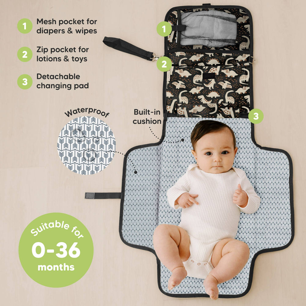Ezee Portable Diaper Changing Pad, Foldable Changing Mat