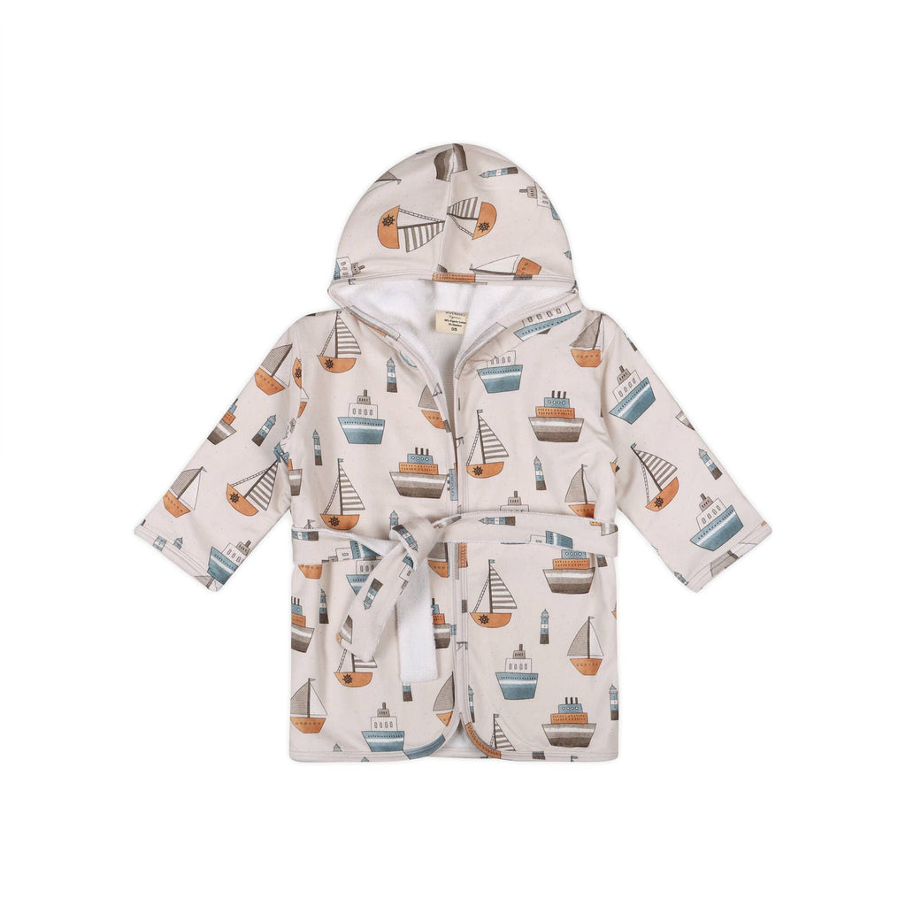 Boats Baby Bathrobe (Organic Jersey)