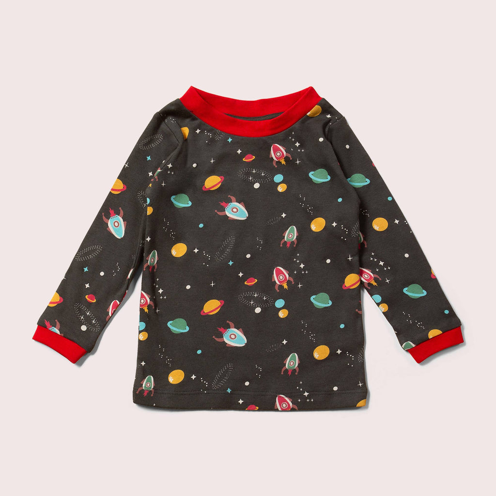 Outer Space Long Sleeve T-Shirt: Outer Space Repeat Print / 18-24m