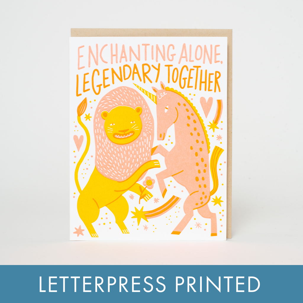 Wedding Legendary Together Letterpress Greeting Card by Hello!Lucky