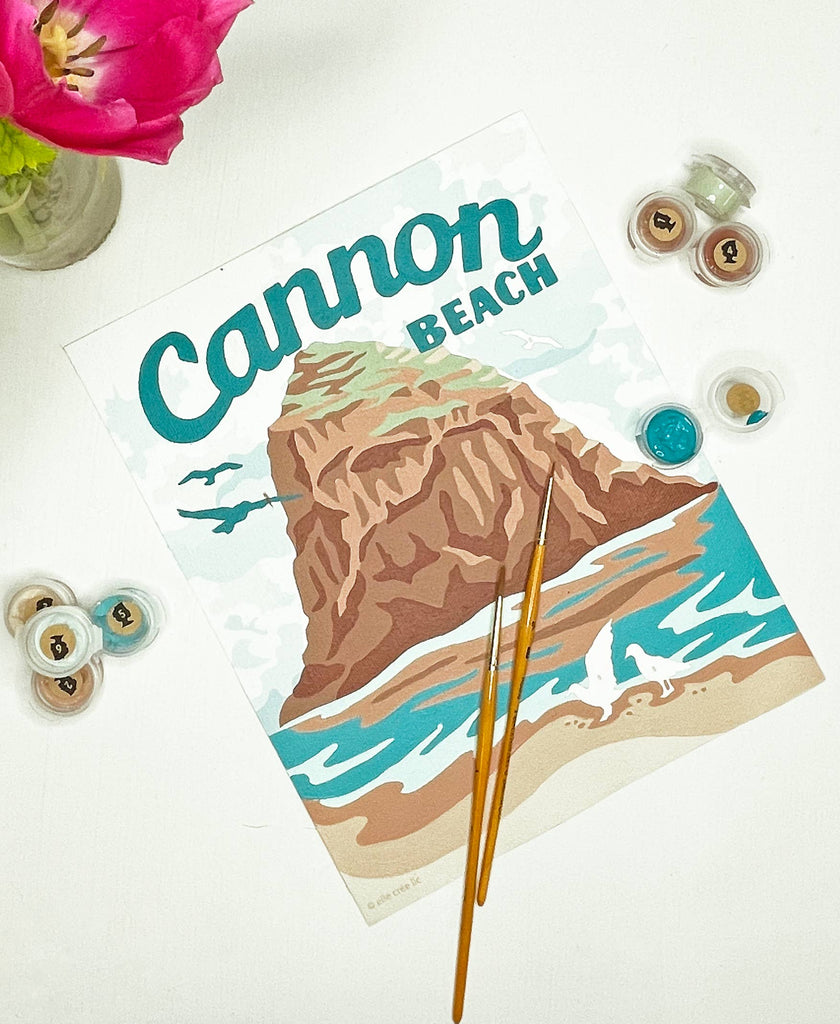 Haystack Rock at Cannon Beach Paint-by-Number Kit