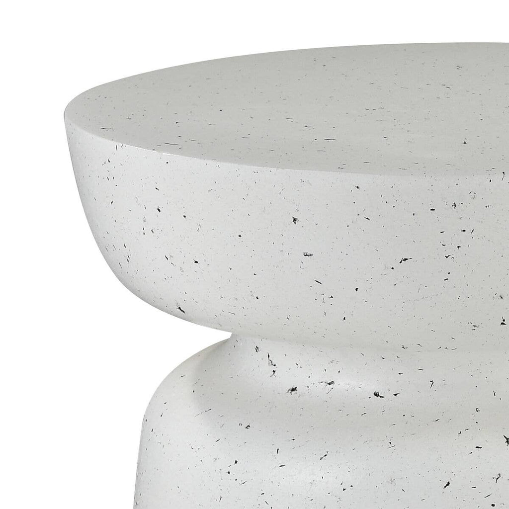 Dash Terrazzo Mid-Century Fiberglass Accent Side Table