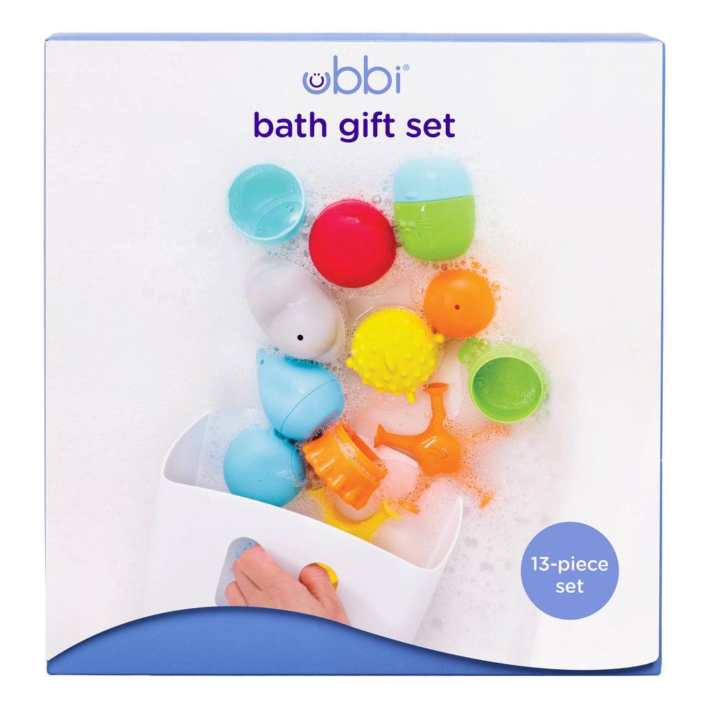 Bath Time Essential Gift Set, Includes Drying Bin & 11 Toys
