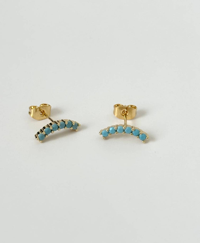 Dianne Stud Earrings-Turquoise
