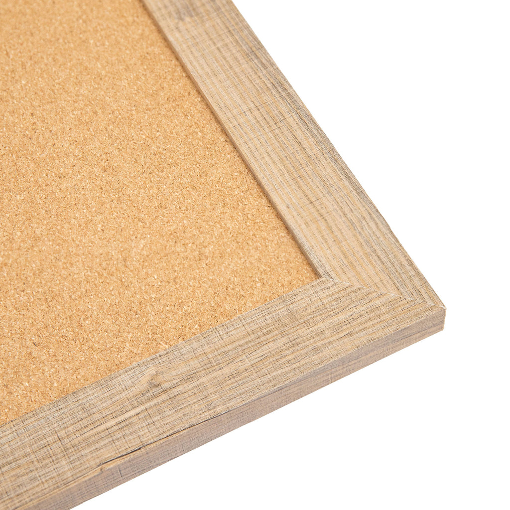 Cork Bulletin Board with MDF Frame and 6 Pushpins