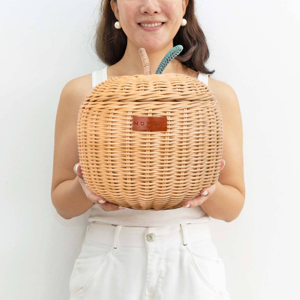 Handcrafted - Apple Basket (Natural) Small - Rattan Wicker