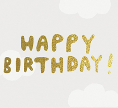 GOLD BALLOON - Birthday Card