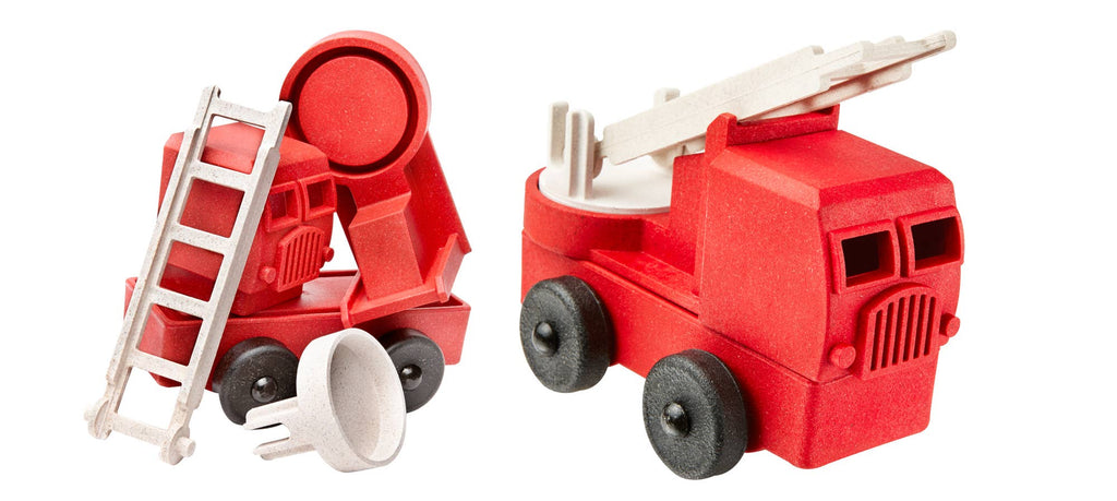 Fire Truck and Recycling Truck 2 Pack