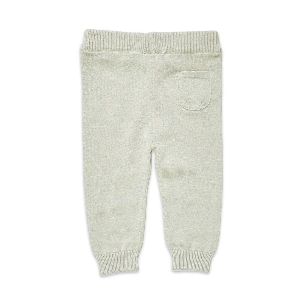 Pocket Sweater Knit Baby Legging Pants (Organic Cotton): Heather Grey / 0-3M